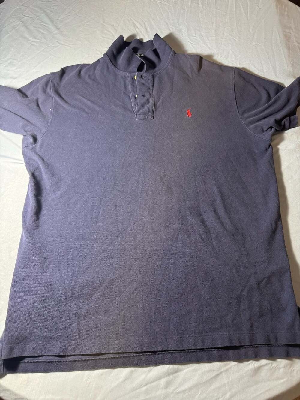 Polo Ralph Lauren Short Sleeve Jersey Henley Tee in Cruise Navy, Size XL